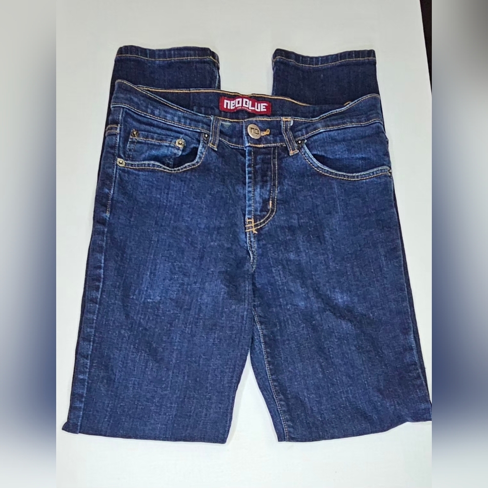 EUV Womens Neo Blue Dark Denim Skinny Jeans MADE IN USA